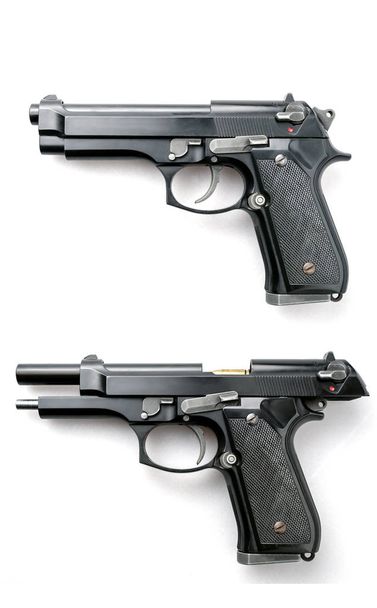 Semi-Automatic Pistols isolated on white background - Photo, Image