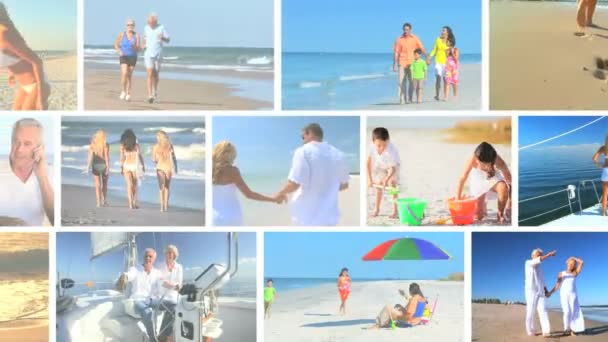 montage van de levensstijl van vakantie activiteiten te genieten - Video