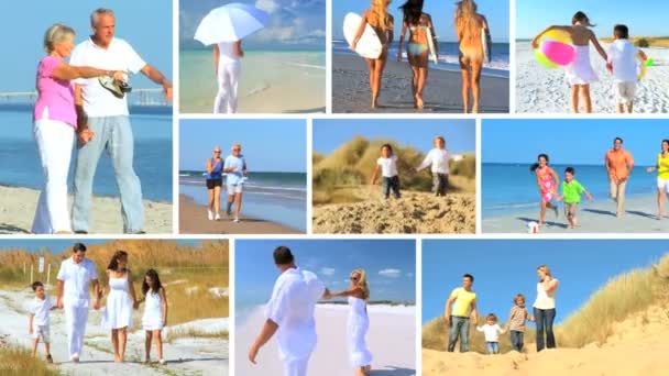 Montage of Having Fun Beach Lifestyle - Footage, Video