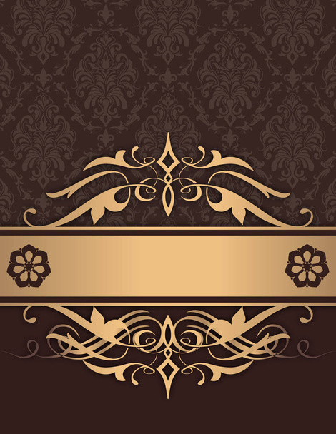 Elegant retro background with decorative patterns. Wedding invitation card design. - Valokuva, kuva