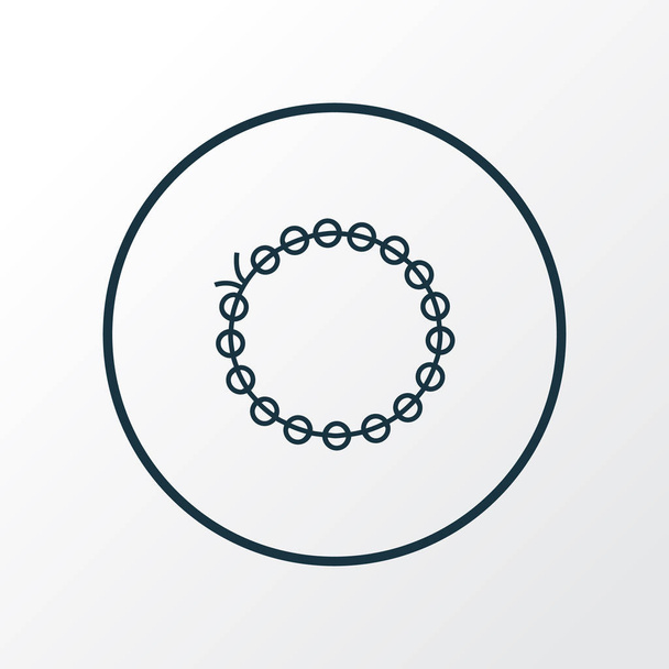 Perlen Symbol Zeilensymbol. Premium-Qualität isoliertes Armband-Element im trendigen Stil. - Vektor, Bild