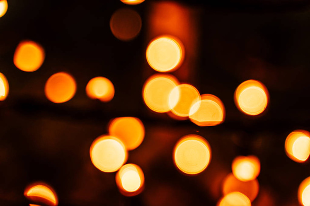 Luces de Navidad coloridas borrosas y fondo de decoración de año nuevo - Color azul
 - Foto, Imagen