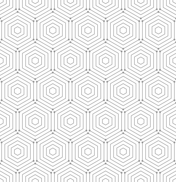 Seamless Abstract Vector Pattern With Hexagons - Vector, Image