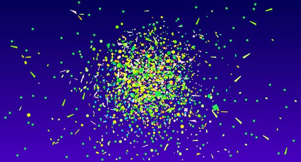 Multicolored confetti on isolated background. Bright explosion. Colored firework. Geometric texture with colorful glitters. Image for banners, posters and flyers. Greeting cards - Vector, Image