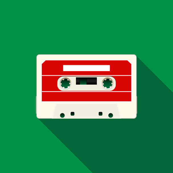 vintage Audio Cassette vector Icon  - Διάνυσμα, εικόνα
