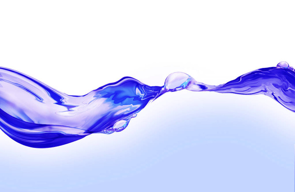 Water Wave Banner Background Texture Blue concept - Photo, Image