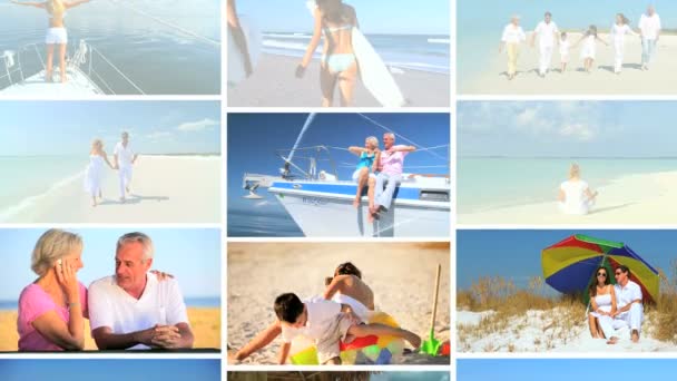 Lifestyle Montage of Enjoying Vacation Activities - Footage, Video