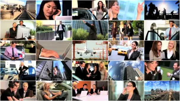 πολλαπλές εικόνες μοντάζ της επιχείρησης - Πλάνα, βίντεο