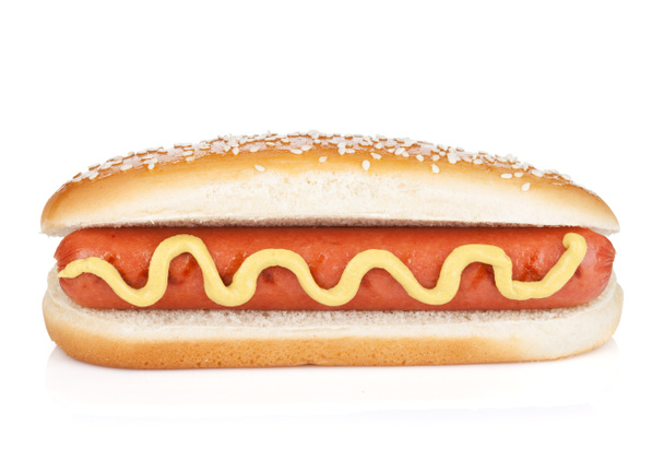Hot dog sinapin kanssa
 - Valokuva, kuva