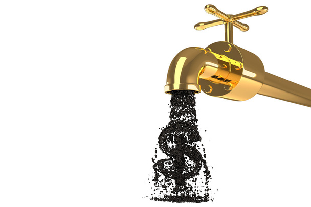 Нефть из золотой трубы
 - Фото, изображение