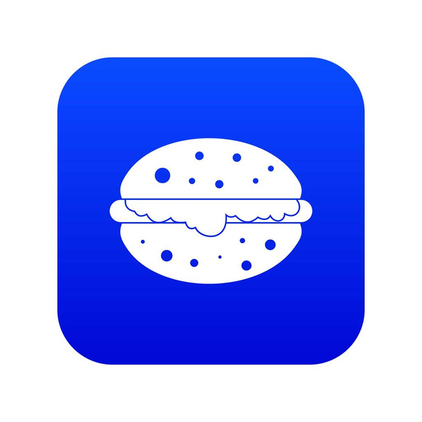 Burger icon digital blue - Vektor, kép