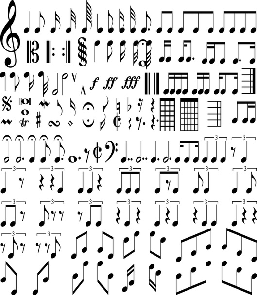 Símbolos musicais - Foto, Imagem