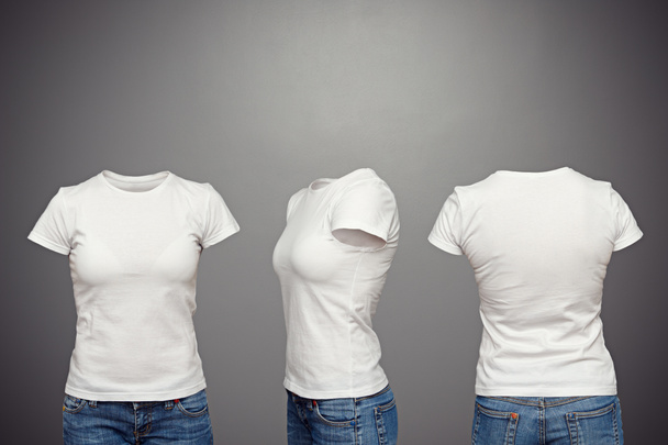 camiseta femenina en blanco
 - Foto, imagen