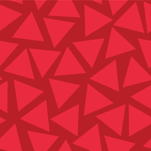 Red triangles Seamless vector pattern. Randomly placed. Subtle red hues background. Abstract geometric scattered shapes repeat tile. For fabric, digital paper, kids decor, wallpaper, web banner - Vektor, obrázek