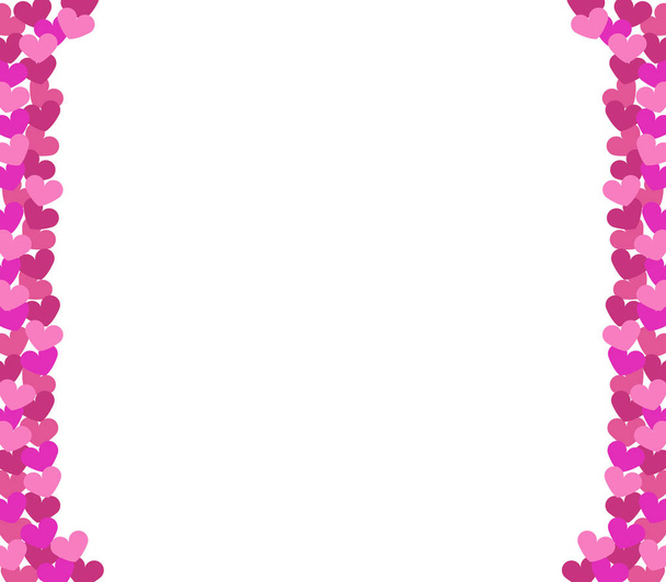 valentine hearts on white background - Vector, imagen