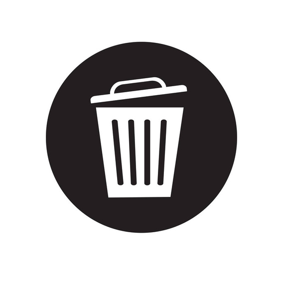 Trash basket icon symbol delete vector illustration isolated on white - Vector, Image