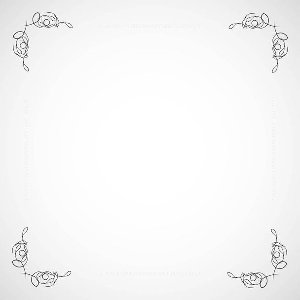Fancy frame border with decorative ornament. Vector illustration - Vector, Image