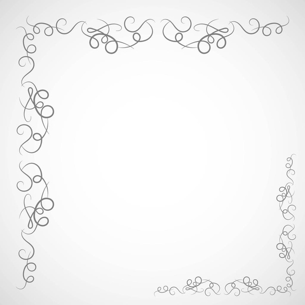 Fancy frame border with decorative ornament. Vector illustration - Vector, Image