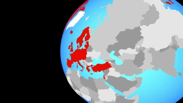 青い地球儀のOECDヨーロッパのメンバーに近い - 映像、動画