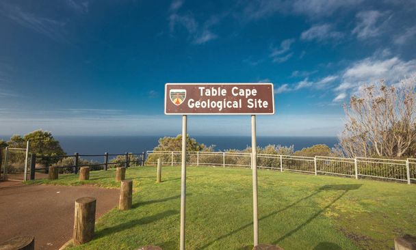 Beautiful ocean view from the Table Cape in Tasmania on a nice summer day
. - Фото, изображение
