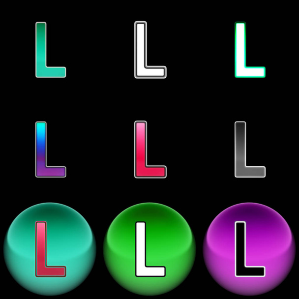 The Letter icon. Color illustration. - Foto, Imagen