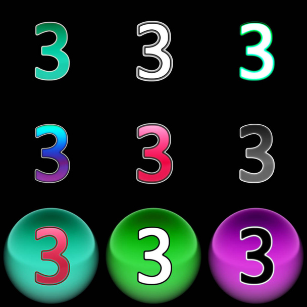 The Number icon. Color illustration. - Fotografie, Obrázek