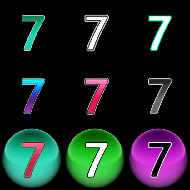 The Number icon. Color illustration. - Foto, Bild