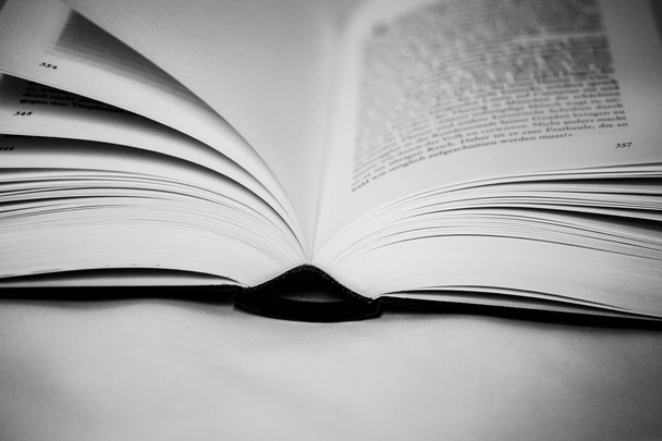 abstract opened book black and white - Photo, Image