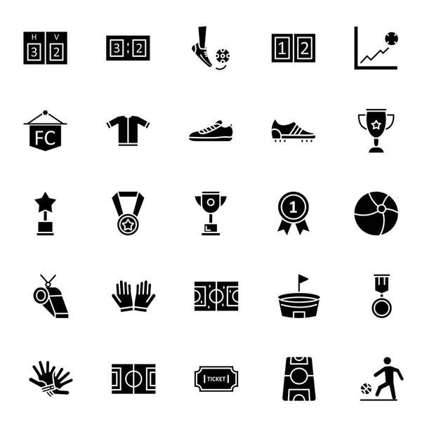 Football Event Isolated Vector Icons Set that can be easily modified or edit  - Vector, Image