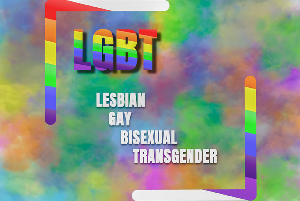 Symbolů duhy koncept LGBT hrdosti, práv a rovnosti patří lesbické, gay, bisexuální a transgender skupiny, tapety a webu, ilustrace design - Fotografie, Obrázek