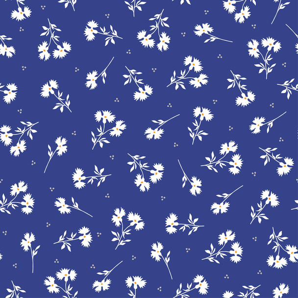 Pattern of the small flower,I made a pattern with a small flower,I continue seamlessly, - Vetor, Imagem