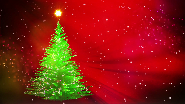 Crescente albero di Natale vacanze invernali sfondo
 - Filmati, video