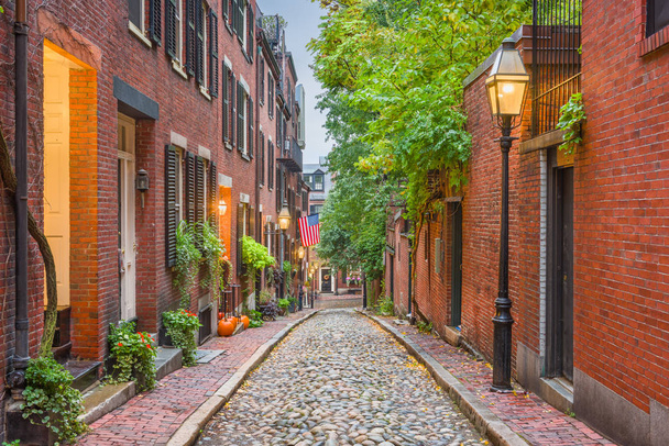 Acorn Street à Boston, Massachusetts, USA
.  - Photo, image