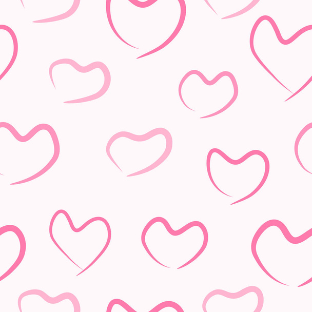 dessin à la main du vecteur de coeur rose, motif vectoriel sans couture avec coeur, esp10
 - Vecteur, image