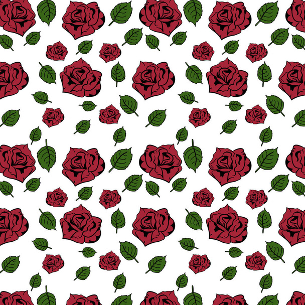 Rose seamless pattern flowers for background design. - Foto, afbeelding