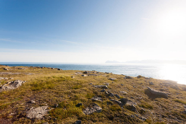 Hvalnes láva plážová krajina, východní Island orientační bod. Island scenérie - Fotografie, Obrázek