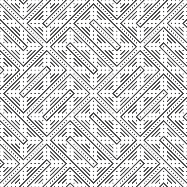 Vector seamless pattern. Modern stylish texture. Monochrome geometric  pattern with rectangular tiles. Stock Vector