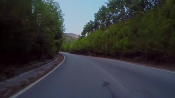 Auto fahren Sonnenuntergang Insel rustikale Straße - Filmmaterial, Video