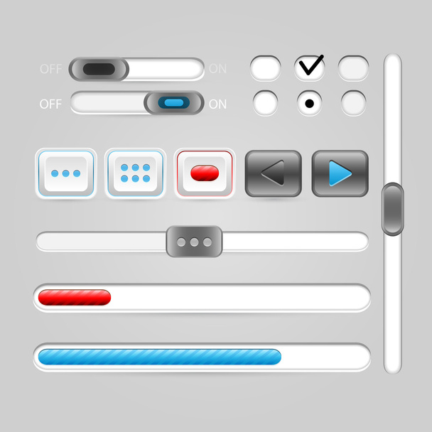 Conjunto vectorial de botones multimedia
 - Vector, Imagen
