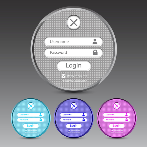 Set of vector login forms - Vector, Image