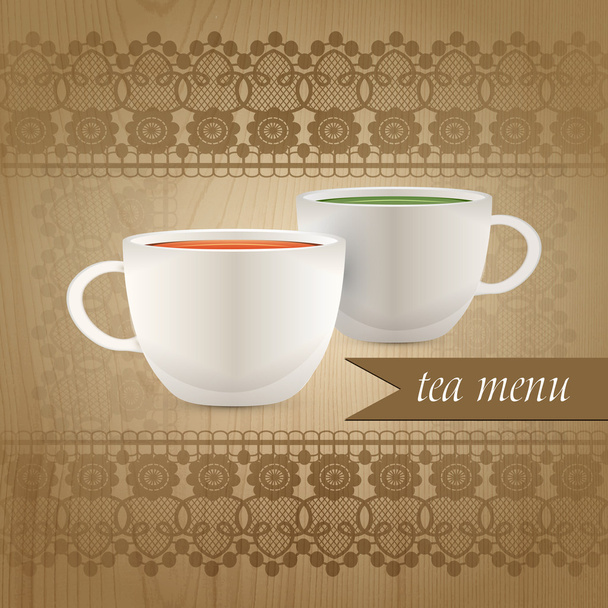 Tea menu,  vector illustration  - Vector, Image