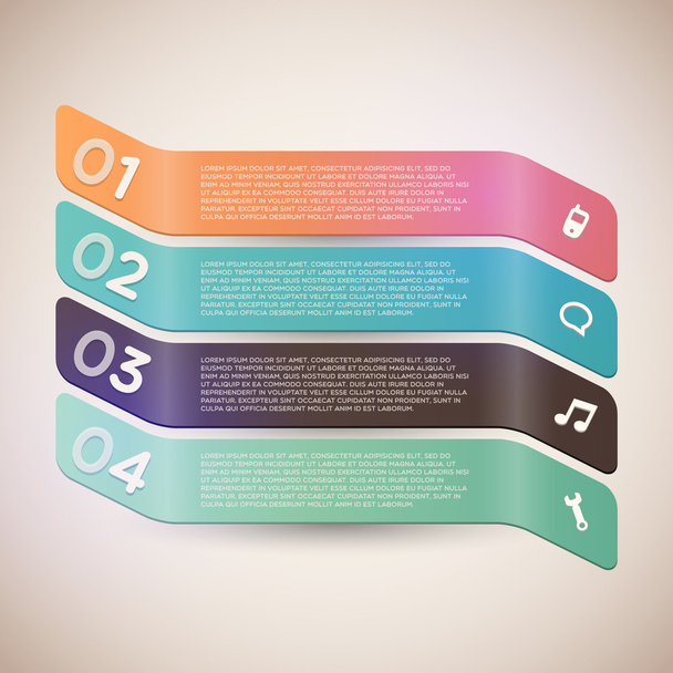 Banners with numbers,  vector illustration  - Vector, Image
