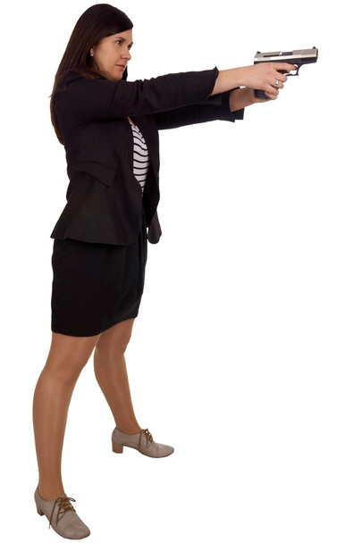 woman with handgun - Fotó, kép