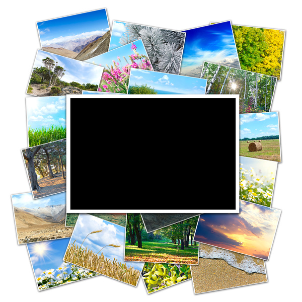 Rahmen für ein Foto auf dem Hintergrundbild der Natur der - Foto, Bild