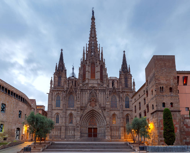 Barcelona. The Cathedral at dawn. - Photo, Image