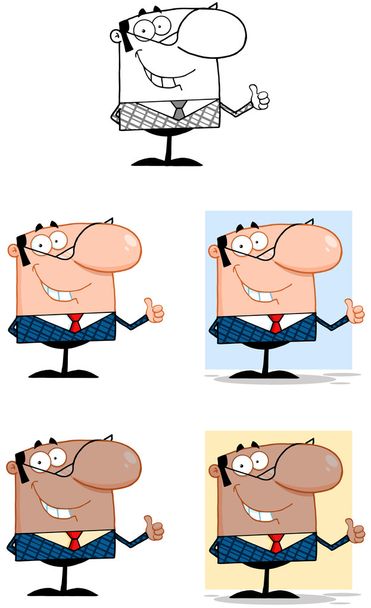 επιχείρησης χαρακτηρών κινουμένων σχεδίων άνθρωπος. συλλογή 3 - Φωτογραφία, εικόνα