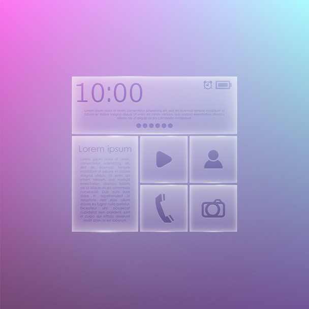 Mobile phone menu icons - Vector, Image