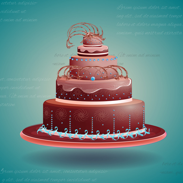 Narozeninový dort, vektorová design - Vektor, obrázek
