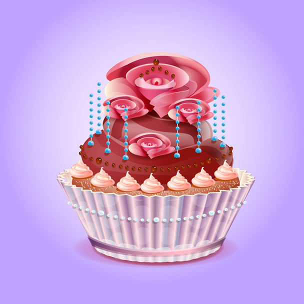День рождения торт, векторный дизайн
 - Вектор,изображение