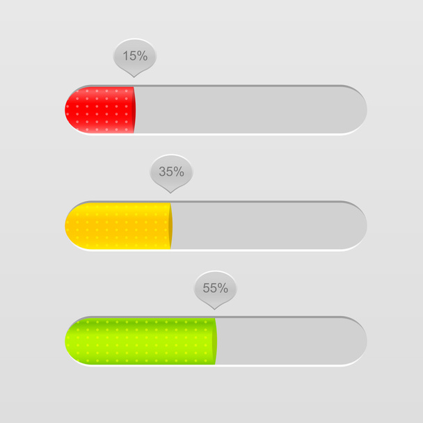 Loading bars for web design. Vector illustration. - Vector, Image
